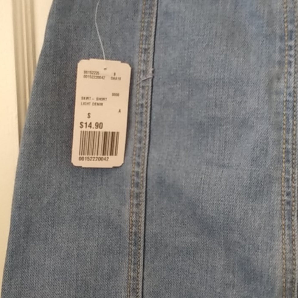 New! Forever 21 Denim Button Front Skirt - Picture 4 of 4